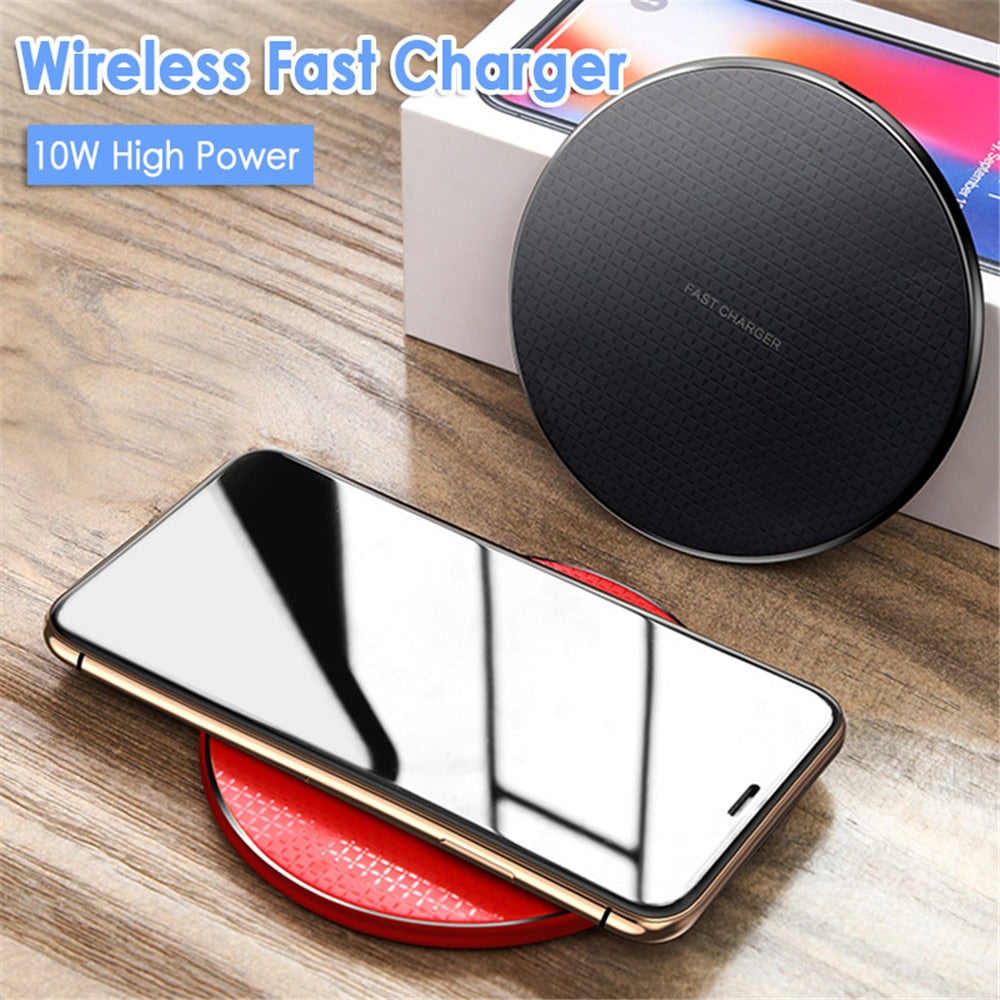 10W  Quick Wireless Charger For iPhone 13 12 Pro Max 11 Pro XR XS Max Samsung Huawei Xiaomi Oppo Phone Fast Inductive Charging