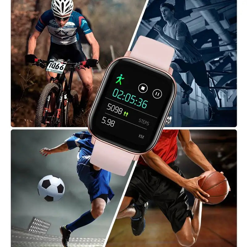 Smart Watch P8 Men Women 1.4inch Full Touch Screen Fitness Tracker Heart Rate Monitor IP67 Waterproof GTS Sports SmartBand