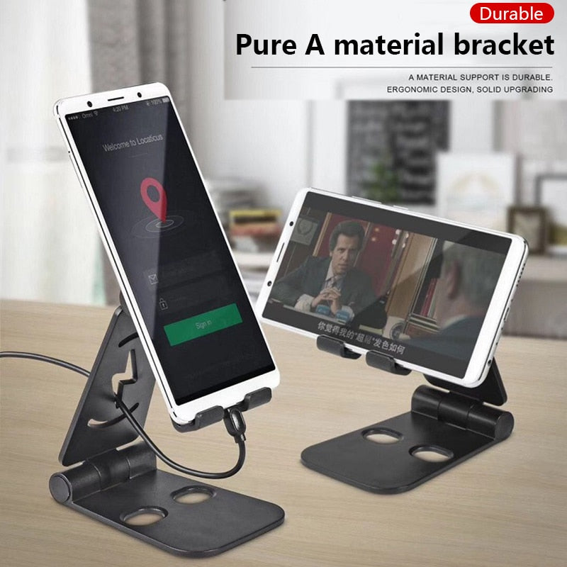 Desk Mobile Phone Holder Plastic Cell Phone Holder For IPhone X XS MAX 8 12 Phone Stand Desk For Samsung S20 Xiaomi Huawei for sale