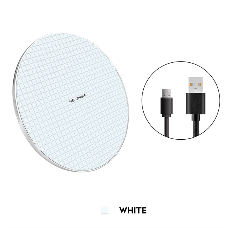 10W  Quick Wireless Charger For iPhone 13 12 Pro Max 11 Pro XR XS Max Samsung Huawei Xiaomi Oppo Phone Fast Inductive Charging