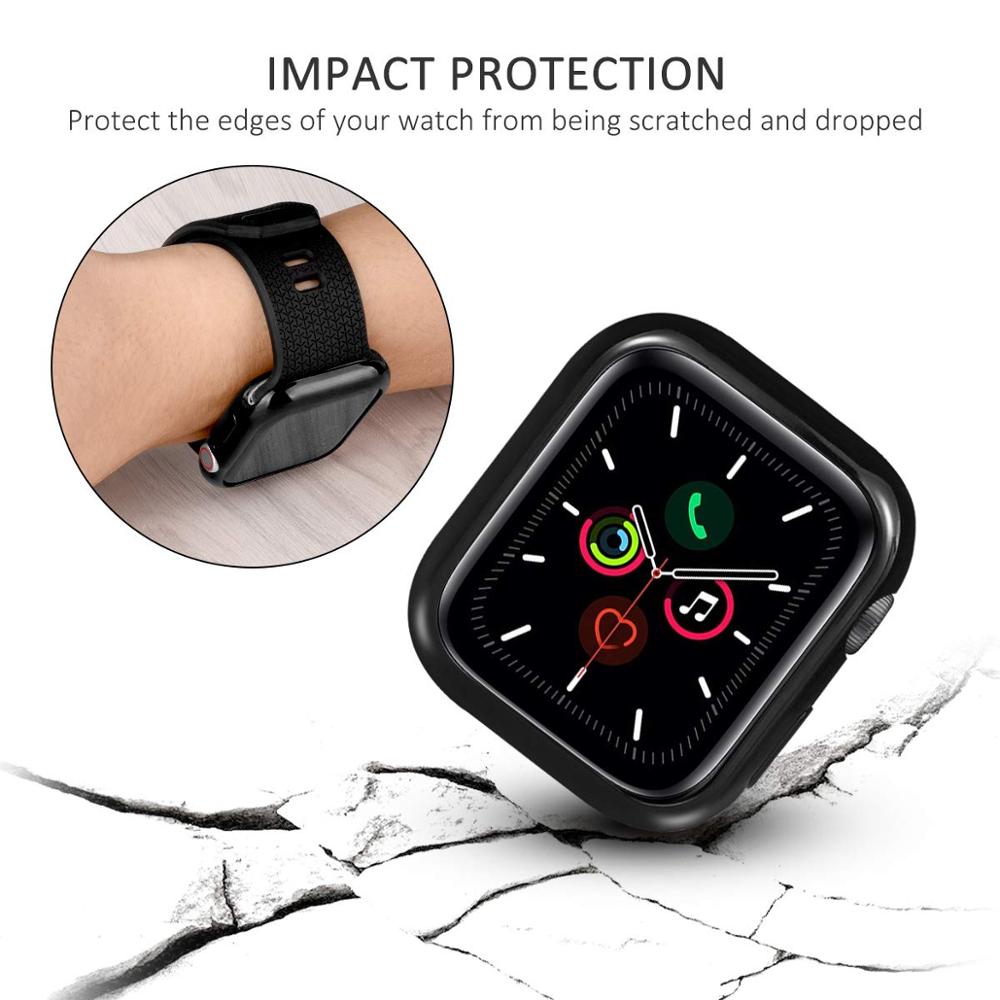 Cover for Apple Watch case 44mm 40mm iWatch Case 42mm 38mm Soft TPU Bumper Protector apple watch series 6 5 4 3 SE Accessories