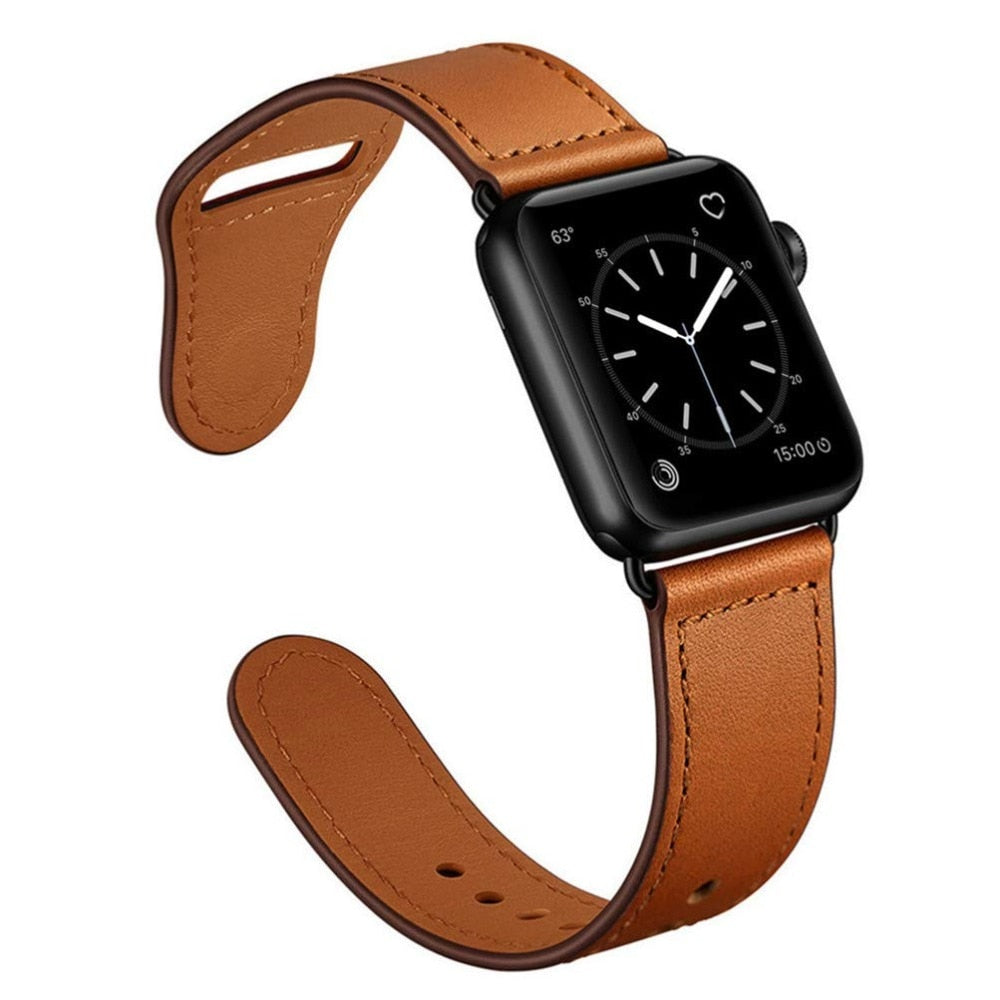 Strap for apple watch band 44mm 45mm 40mm iwatch 38mm 42 leather belt smartwatch bracelet apple watch serie 6 SE 4 3 7 41mm ban