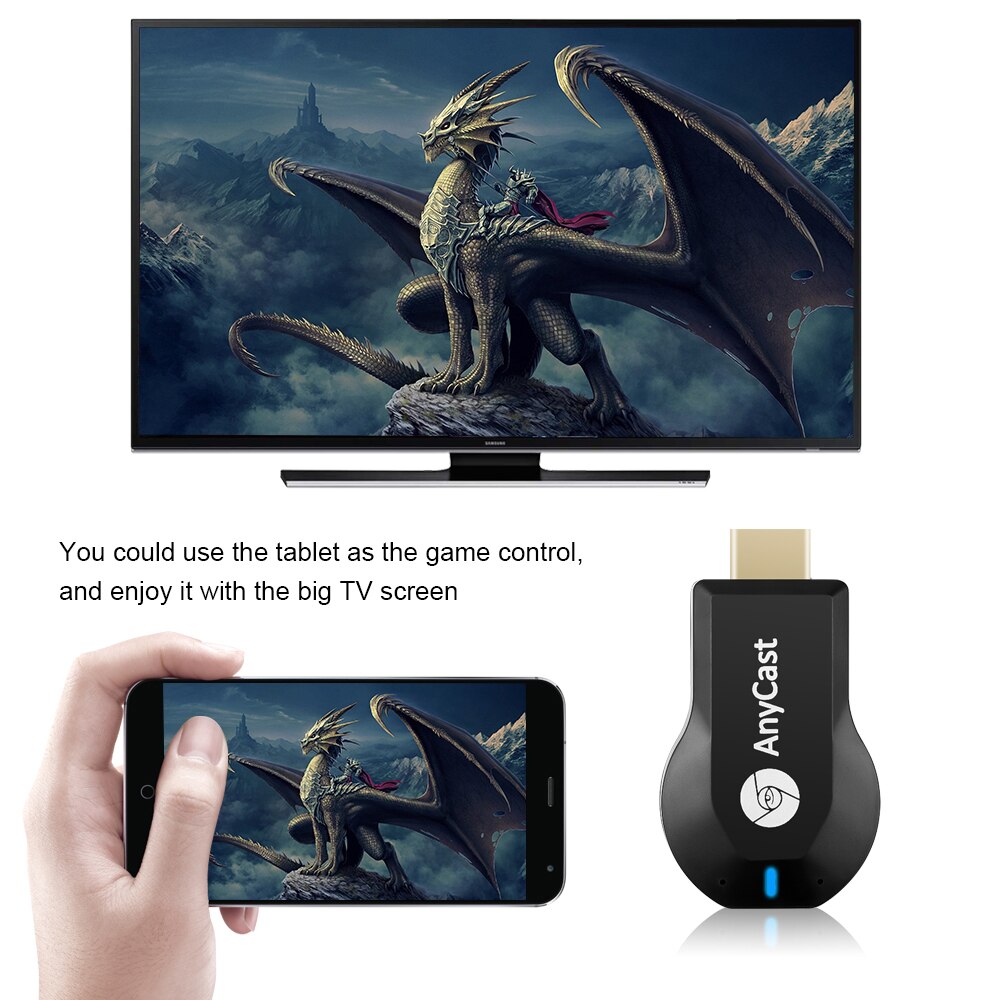 AnyCast M2 Wireless TV Dongle Receiver TV Stick 1080P Wifi Display for Apple Airplay IOS Android Phone for DLNA Miracast