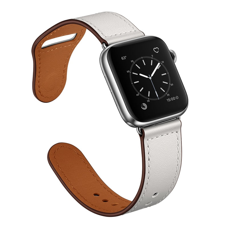 Strap for apple watch band 44mm 45mm 40mm iwatch 38mm 42 leather belt smartwatch bracelet apple watch serie 6 SE 4 3 7 41mm ban