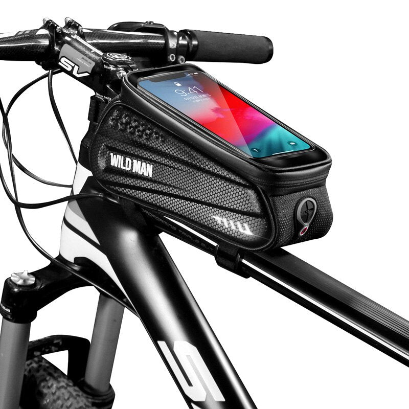 Waterproof Bicycle Bag For 4.7-6.2inch Smartphone Cycling Front  Bag Bike Head Tube Handlebar Pannier for sale