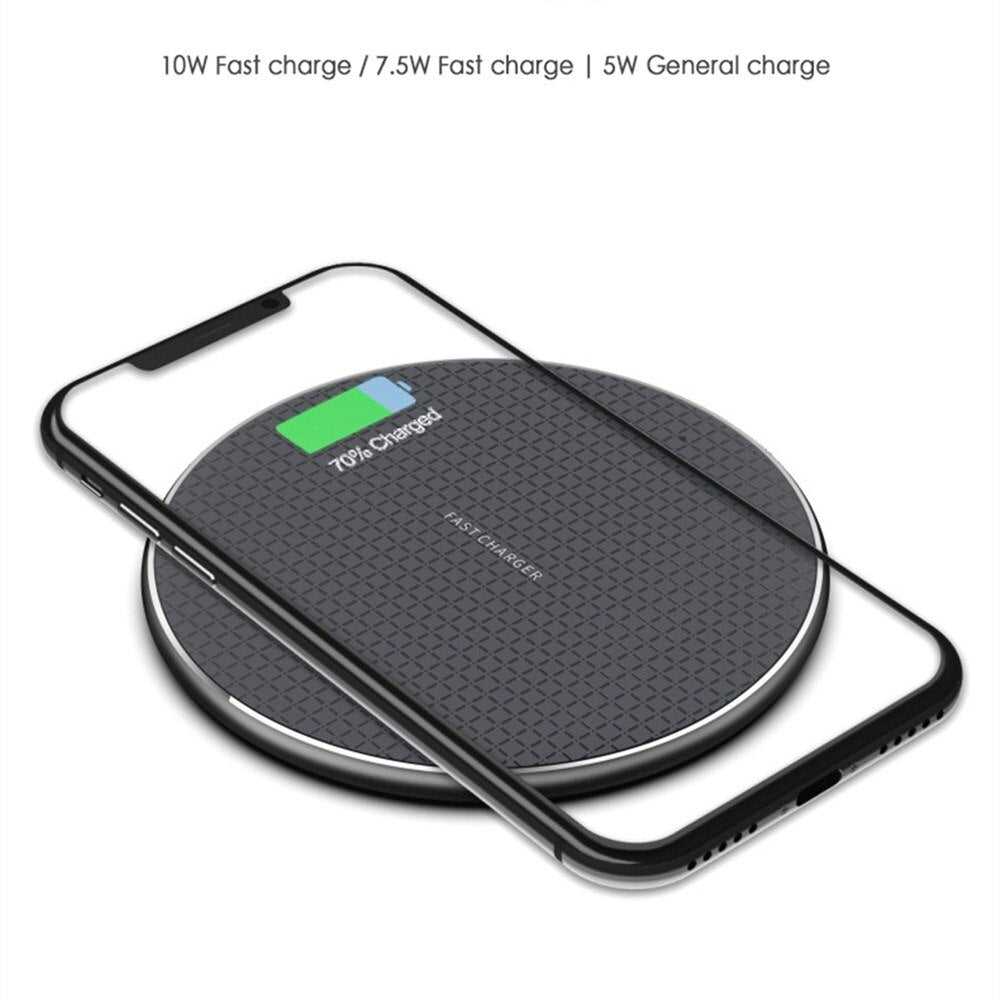 10W  Quick Wireless Charger For iPhone 13 12 Pro Max 11 Pro XR XS Max Samsung Huawei Xiaomi Oppo Phone Fast Inductive Charging