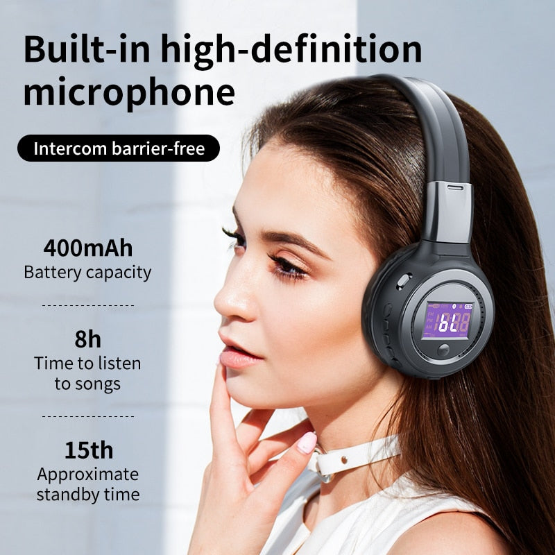 Zealot B570 Wireless Headphones fm Radio Over Ear Bluetooth Stereo Earphone Headset for Computer Phone,Support TF card,AUX