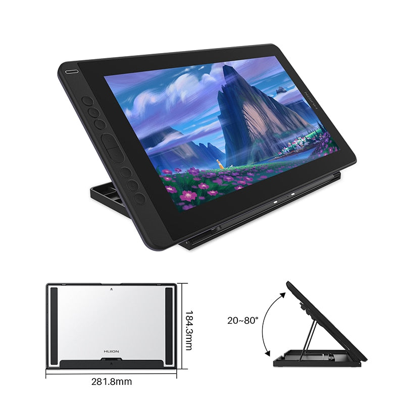 Huion Kamvas 13 Graphics Tablet Monitor AG Glass Pen Display Drawing Screen 8192 Battery-free Stylus for Android Windows MacOS