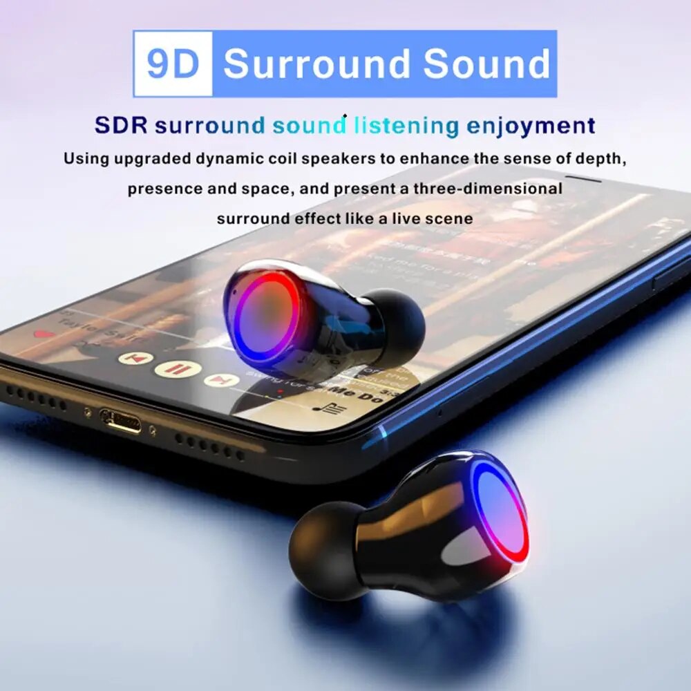 Hot Sales Original TWS Bluetooth Earphone 5.0 Touch Music Wireless Earphones Stereo Bass Headphones True Wireless Earbuds Basic