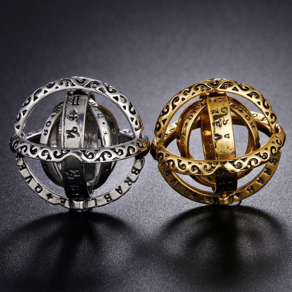 Gold Astronomical Ring For women ball mood rings Creative Complex Rotating Cosmic letter Finger ring men fashion jewelry gifts For Sale