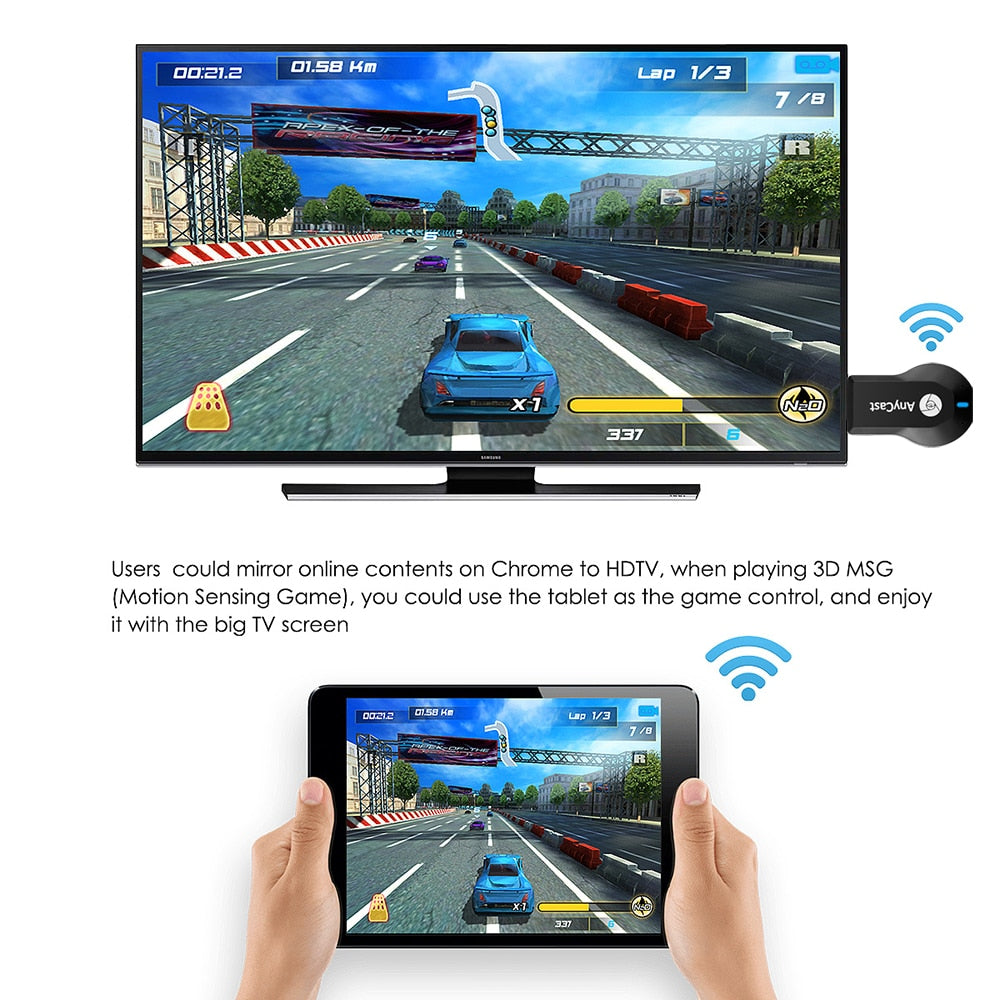 AnyCast M2 Wireless TV Dongle Receiver TV Stick 1080P Wifi Display for Apple Airplay IOS Android Phone for DLNA Miracast