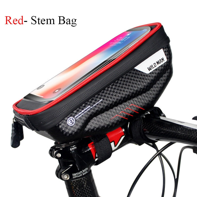 Waterproof Bicycle Bag For 4.7-6.2inch Smartphone Cycling Front  Bag Bike Head Tube Handlebar Pannier for sale