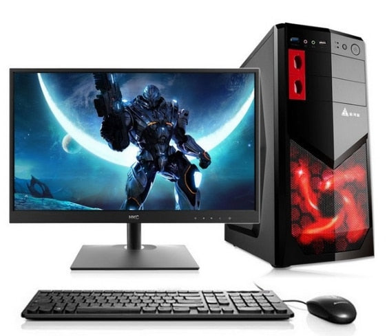 Gaming desktop Intel I7 quad core 4/8gb ram 120Gb/1tb HDD with 18.5 22 24 inch monitor superior quality game computer desktops