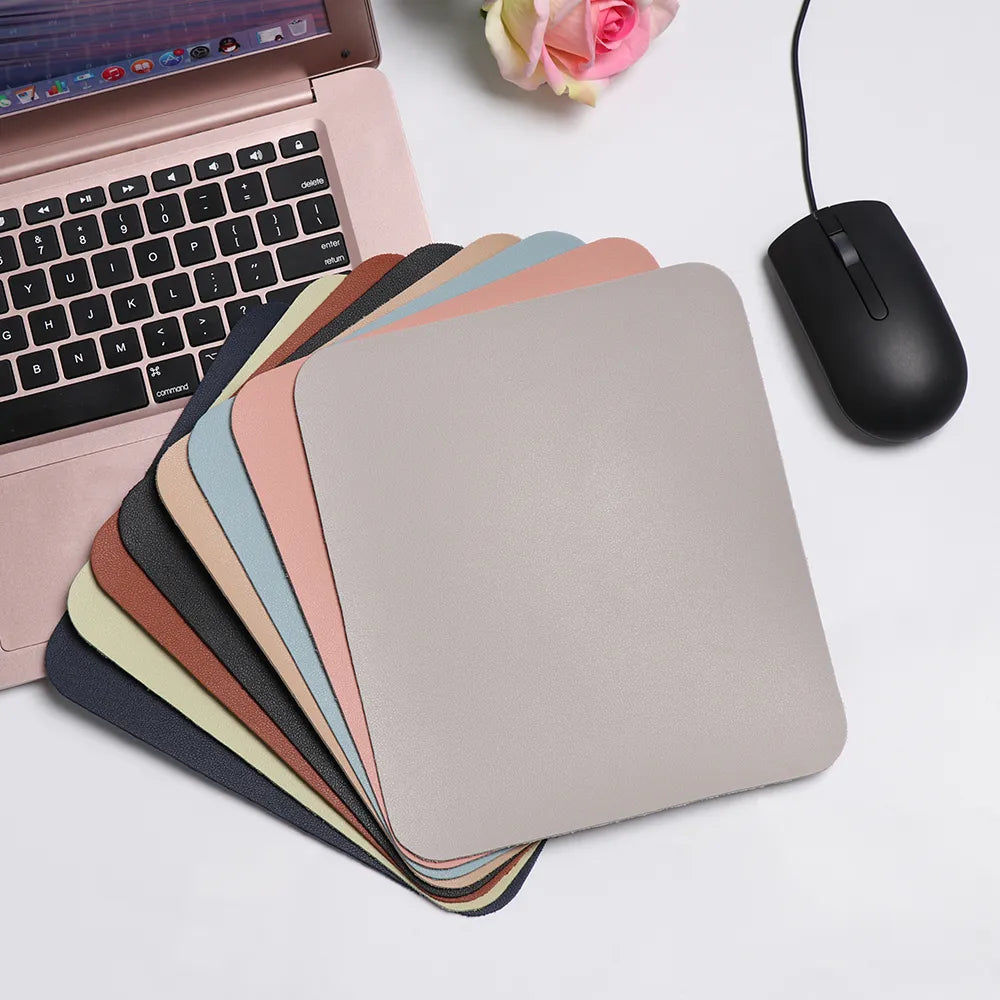 New Arrival Universal Anti-slip Mouse Pad Leather Gaming Mice Mat New Desk Cushion Fashion Comfortable For Laptop PC MacBook