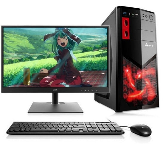 Gaming desktop Intel I7 quad core 4/8gb ram 120Gb/1tb HDD with 18.5 22 24 inch monitor superior quality game computer desktops