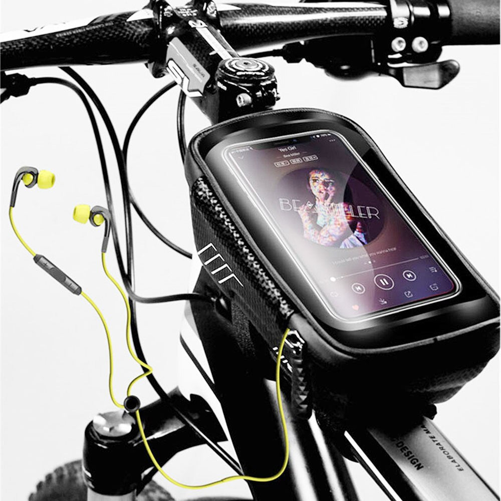 Waterproof Bicycle Bag For 4.7-6.2inch Smartphone Cycling Front  Bag Bike Head Tube Handlebar Pannier for sale