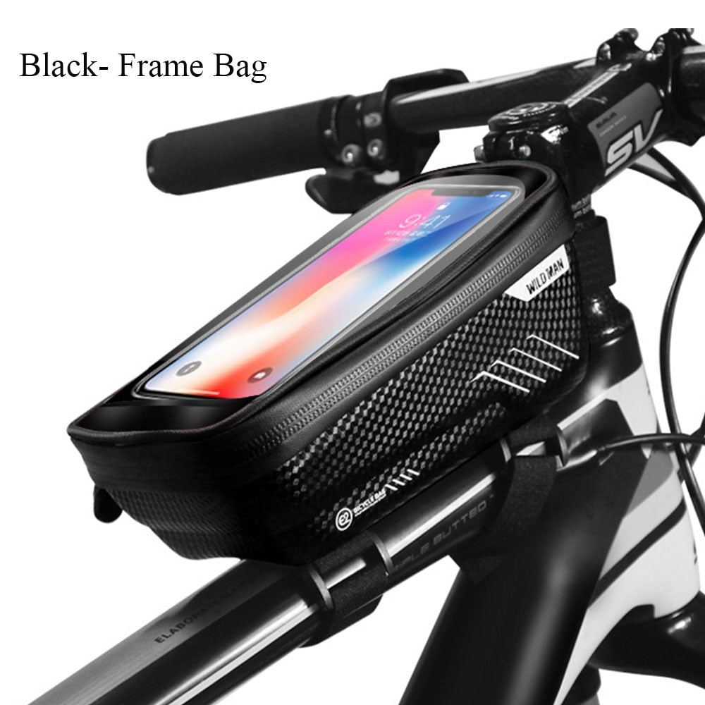 Waterproof Bicycle Bag For 4.7-6.2inch Smartphone Cycling Front  Bag Bike Head Tube Handlebar Pannier for sale