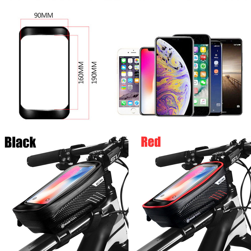 Waterproof Bicycle Bag For 4.7-6.2inch Smartphone Cycling Front  Bag Bike Head Tube Handlebar Pannier for sale