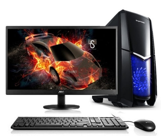 Gaming desktop Intel I7 quad core 4/8gb ram 120Gb/1tb HDD with 18.5 22 24 inch monitor superior quality game computer desktops