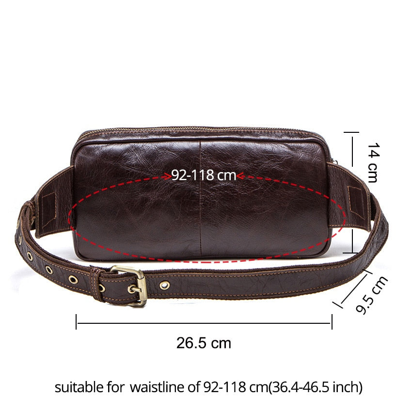 CONTACT'S genuine leather men's belt bag new small fanny pack top quality male waist bag for cell phone travel chest bags man