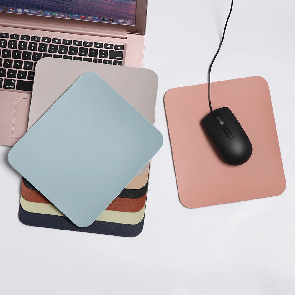 New Arrival Universal Anti-slip Mouse Pad Leather Gaming Mice Mat New Desk Cushion Fashion Comfortable For Laptop PC MacBook