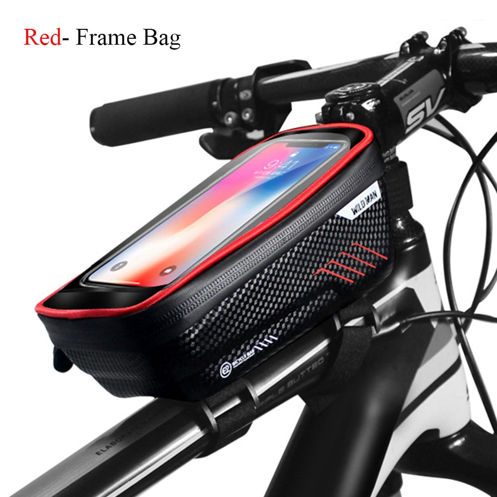 Waterproof Bicycle Bag For 4.7-6.2inch Smartphone Cycling Front  Bag Bike Head Tube Handlebar Pannier for sale