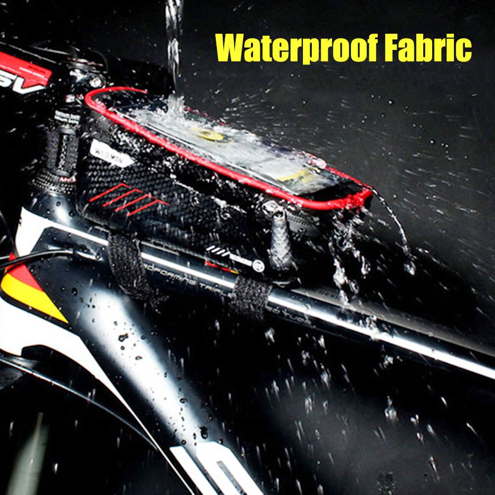 Waterproof Bicycle Bag For 4.7-6.2inch Smartphone Cycling Front  Bag Bike Head Tube Handlebar Pannier for sale