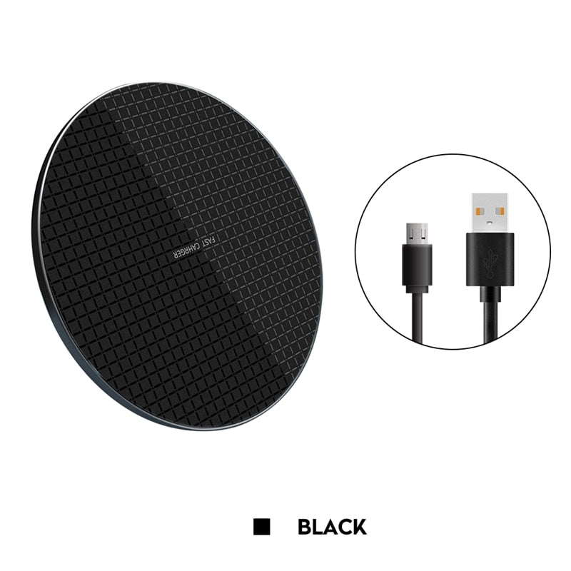 10W  Quick Wireless Charger For iPhone 13 12 Pro Max 11 Pro XR XS Max Samsung Huawei Xiaomi Oppo Phone Fast Inductive Charging