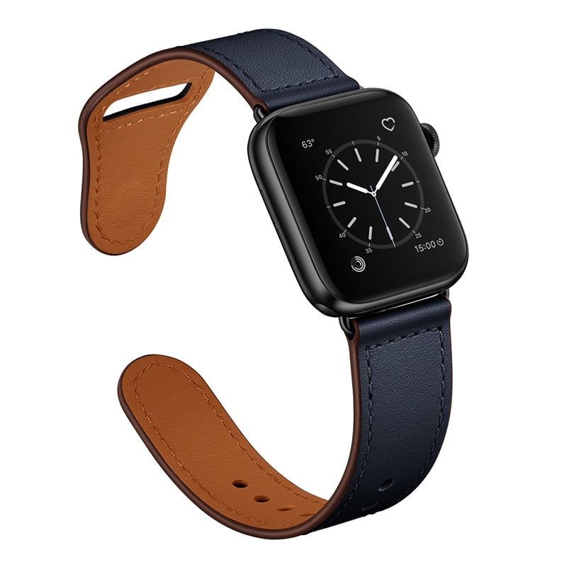 Strap for apple watch band 44mm 45mm 40mm iwatch 38mm 42 leather belt smartwatch bracelet apple watch serie 6 SE 4 3 7 41mm ban