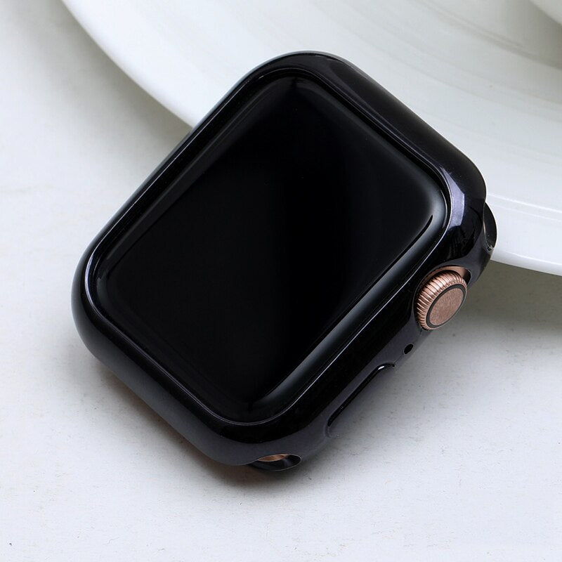 Case for Apple Watch series 7 45mm 41mm 44mm 40mm 42mm 38mm Accessories Soft Plated TPU Bumper Protector Cover iWatch 3 4 5 6 SE