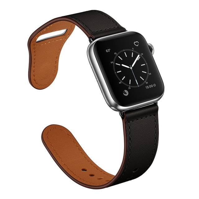 Strap for apple watch band 44mm 45mm 40mm iwatch 38mm 42 leather belt smartwatch bracelet apple watch serie 6 SE 4 3 7 41mm ban