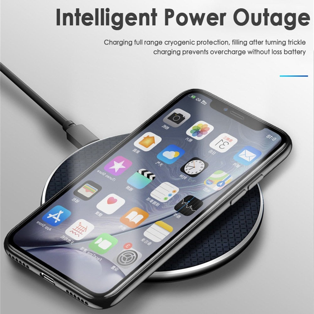 10W  Quick Wireless Charger For iPhone 13 12 Pro Max 11 Pro XR XS Max Samsung Huawei Xiaomi Oppo Phone Fast Inductive Charging