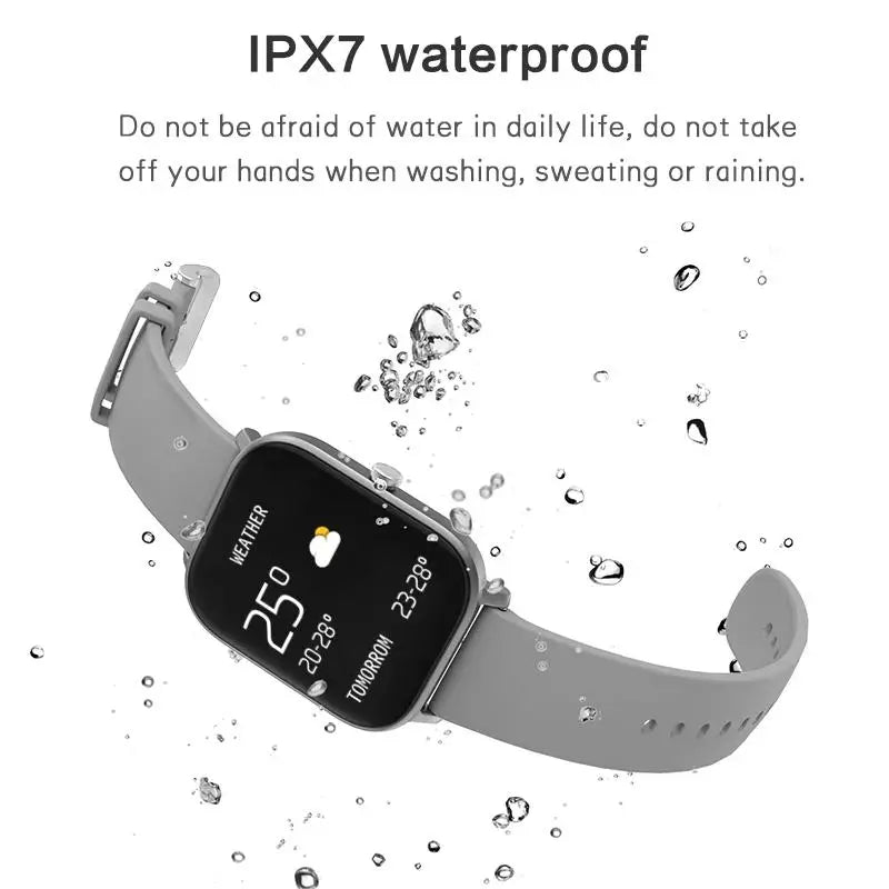 Smart Watch P8 Men Women 1.4inch Full Touch Screen Fitness Tracker Heart Rate Monitor IP67 Waterproof GTS Sports SmartBand