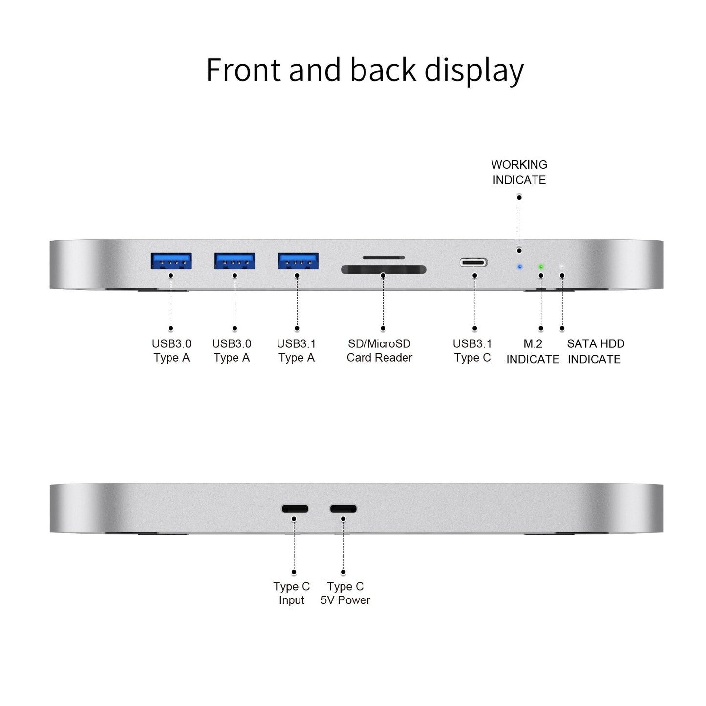 for Mac mini M2 M1 2020  MC25 Pro the Dual HDD hub  support M.2 NVMe/NGFF 2.5'' SATA HDD DOCKING STATION