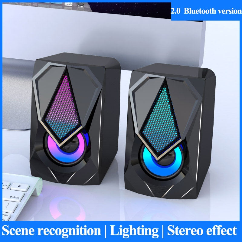 USB Wired Computer Speakers bluetooth speaker column Subwoofer Audio Speaker Multimedia Loudspeaker  for Laptop Desktop Phone