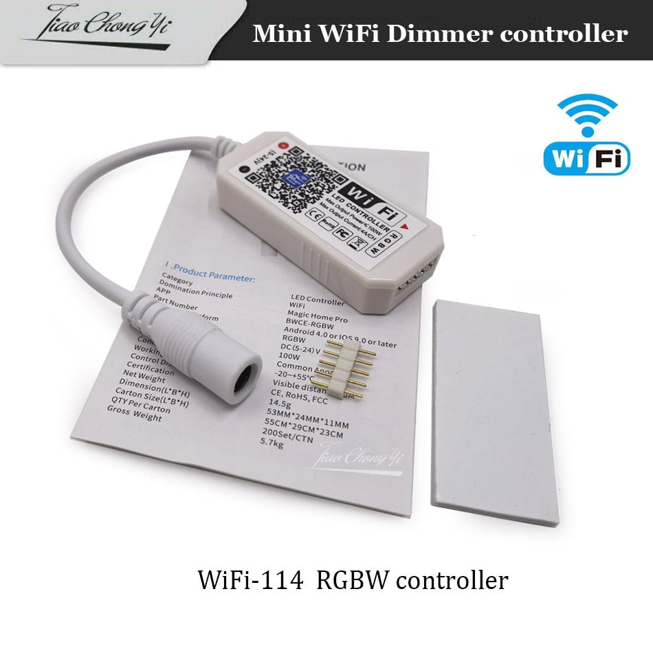 Magic Home Mini RGB RGBW WiFi Controller DC12V-24V For Led Strip Panel Light Timing Function 16million Colors Smartphone Control