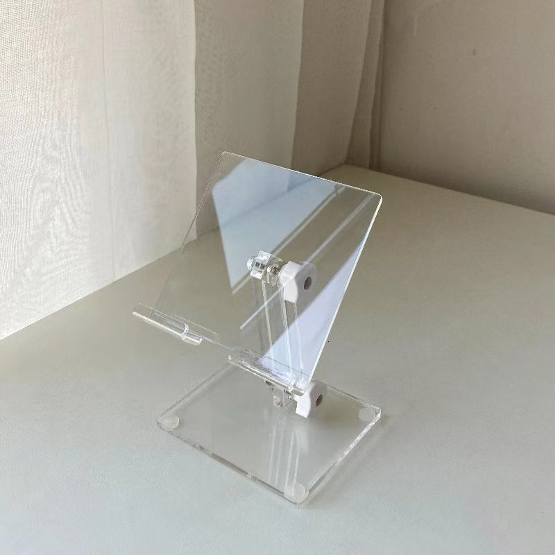 Acrylic Mobile Phone Holder iPad Tablet Computer Stand Desktop Stand Transparent Live Broadcast Angle Adjustment Mobile Phone Stand Holder Foldable Watching TV Tablet Computer Fixed Shooting Mobile Phone Accessories Neutral for sale