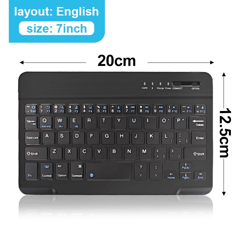 Mini Bluetooth Keyboard Wireless Keyboard Rechargeable For iPad Phone Tablet Russian Spanish Keyboard For Android ios Windows