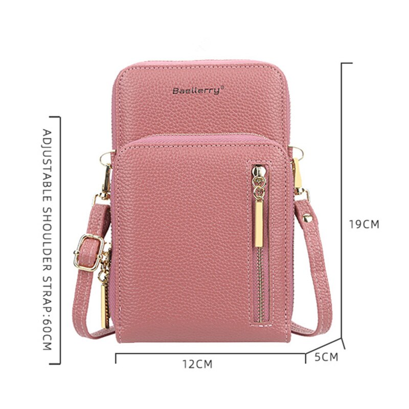 Baellerry Arrival Crossbody Cell Phone Shoulder Bag Cellphone Bag Fashion Daily Card Holder Mini Shoulder Bag for Women Wallet