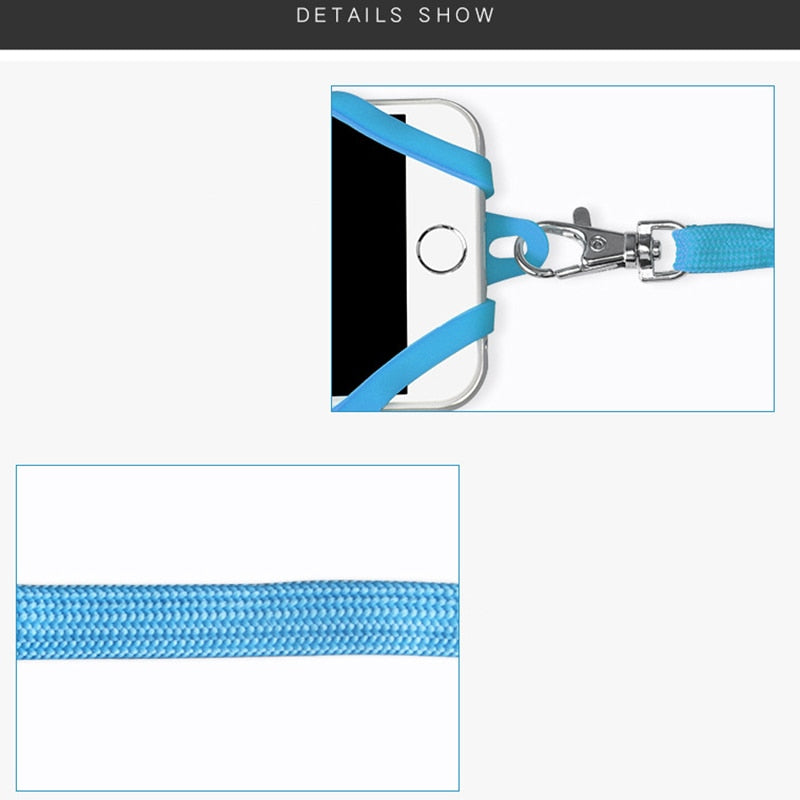 Universal Phone Lanyard Sports Strap Silicone Neck Rope Mobile Phone Strap Anti-lost Lanyard Grip Neck Chain Accessories