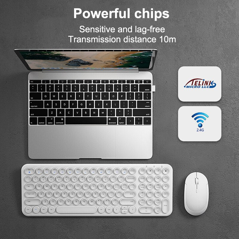 2.4G Wireless Keyboard and Mouse Silent USB Rechargeable Ergonomics Keyboard Tecaldo For Laptop PC Computer Gamer Keyboard Mouse