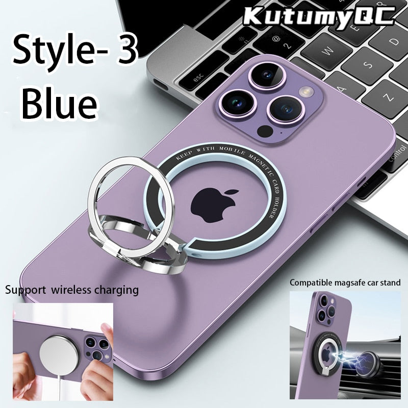 Magnetic KutumyQC Cell Phone Ring Holder Compatible with iPhone 12 13 14 Series MagSafe Removable Cell Phone Grip Kickstand