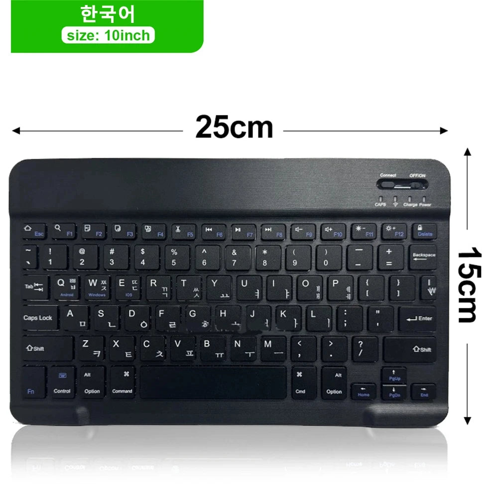 Bluetooth Wireless Keyboard Mouse For IOS Android Windows Tablet For iPad Air Mini Pro Spanish Korean Portugal Russian Keyboard