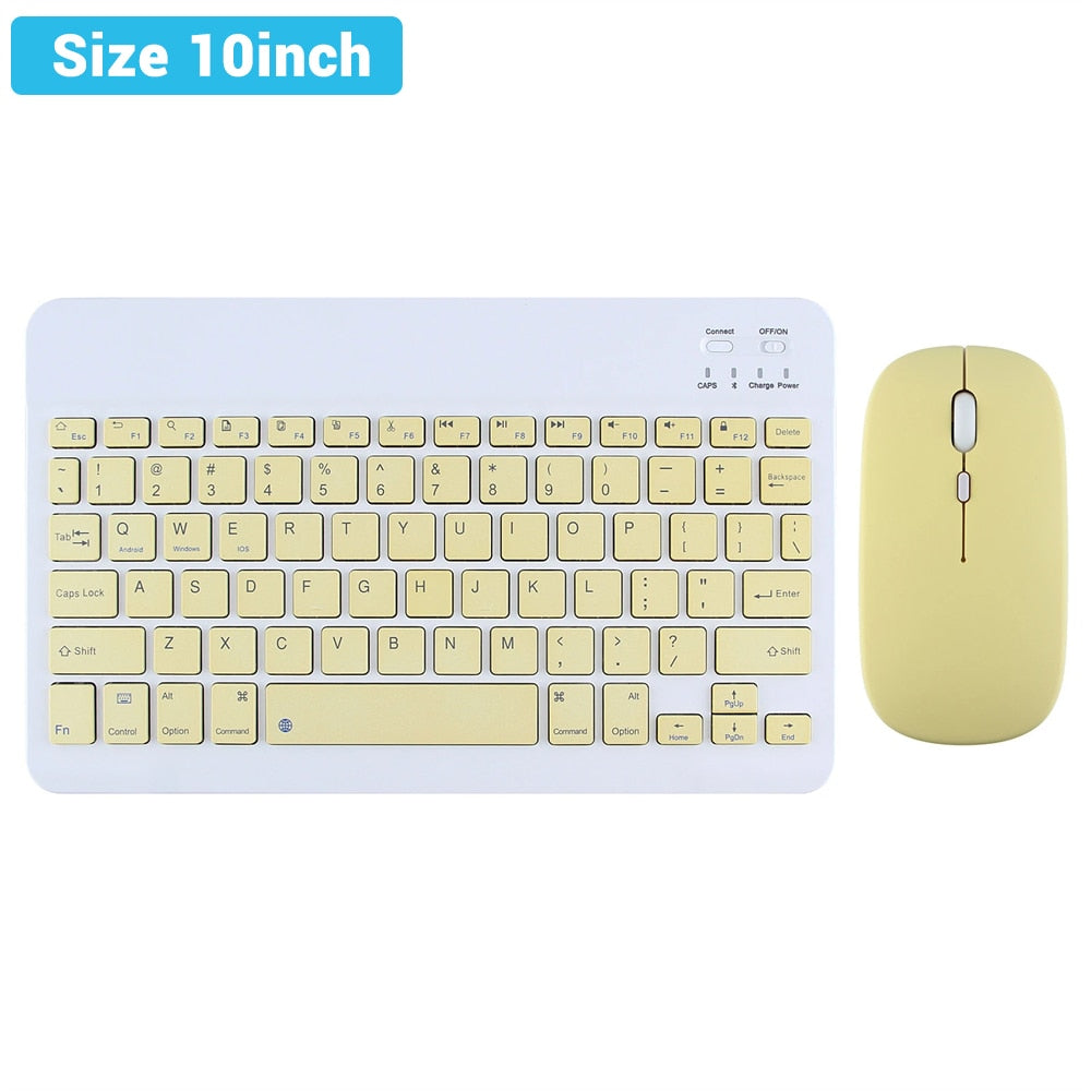 EMTRA Bluetooth Wireless Keyboard Mouse For Android IOS Huawei Xiaomi Tablet For iPad Air Mini 5 Spanish Korean Russian Keyboard