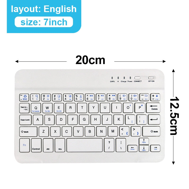 EMTRA Bluetooth Wireless Keyboard Mouse For Android IOS Huawei Xiaomi Tablet For iPad Air Mini 5 Spanish Korean Russian Keyboard