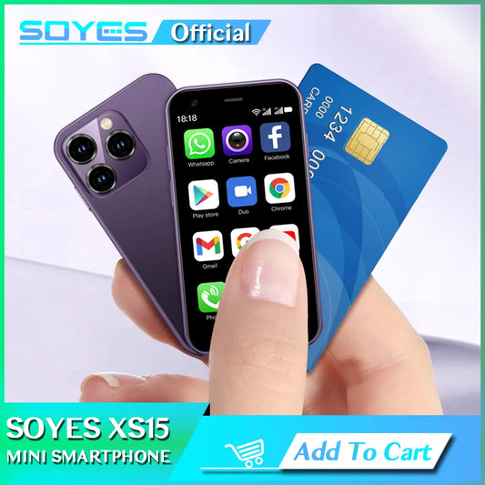 SOYES XS15 Ultra-thin 3.0" Small Phone 2GB RAM 16GB ROM Android8.1 Dual SIM Standby With Play Store BT Wifi GPS 3G Cell Phone