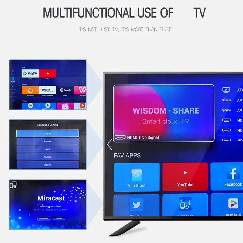 40 inch Smart TV Built in Android 11 System 1+8GB Intelligent Network HD 1920x1080 Smart Television English