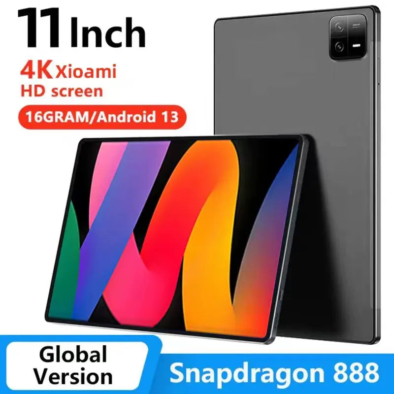 2024 Original Global Version Tablet Android 13.0 Pad 6 Pro Snapdragon 888 16GB+512GB TabletsPC 5G Dual SIM Card or WIFI HD 4K Mi