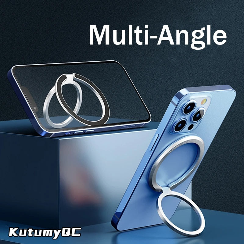 Magnetic KutumyQC Cell Phone Ring Holder Compatible with iPhone 12 13 14 Series MagSafe Removable Cell Phone Grip Kickstand