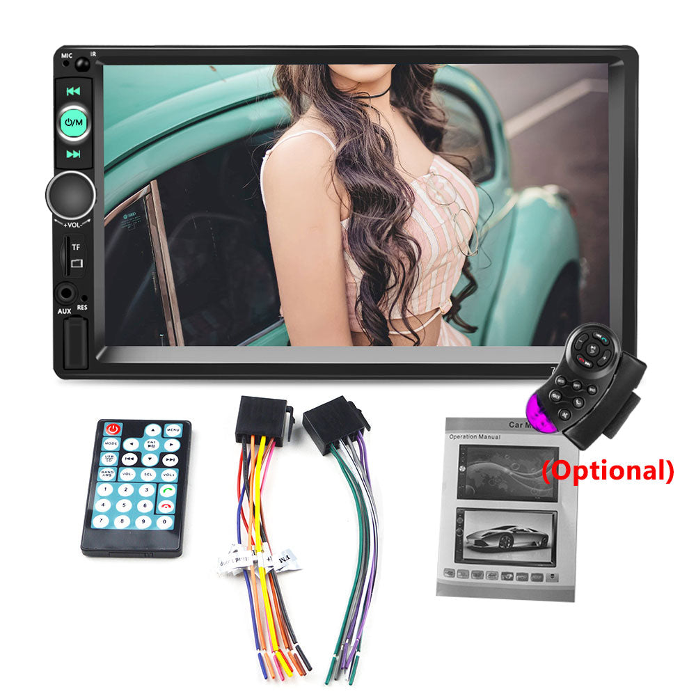 Podofo 2 Din Car Radio 7" Bluetooth Stereo 2din Video Multimedia Player Autoradio Touch Screen Auto Radio For Universal VW Kia